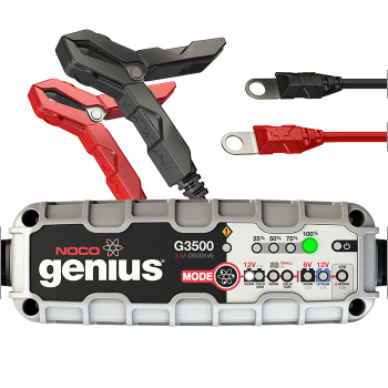NOCO Genius Wicked Smart Multipurpose Battery Charger — 3.5 Amp, 6/12 Volt,  Model# G3500